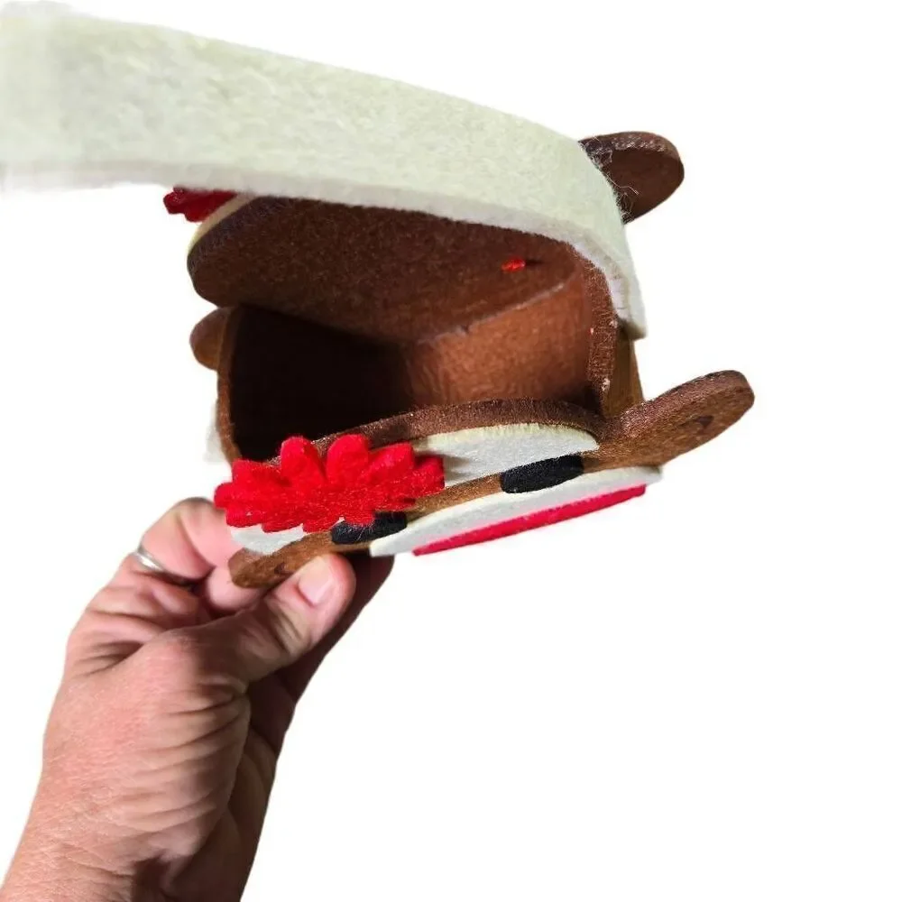 Sock Monkey Felt Bag 9x4.5
